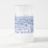トビリシジョージアシティスケープ通りアーキテクチャ フロストグラスビールジョッキ (中央)