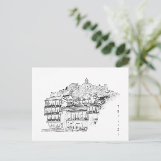 トビリシジョージアシティスケープ通りアーキテクチャ ポストカード (スタンド正面)