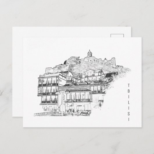 トビリシジョージアシティスケープ通りアーキテクチャ ポストカード (正面/裏面)