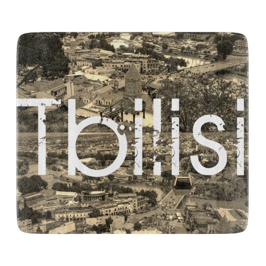トビリシジョージアシティスケープ通り構造 カッティングボード (正面)