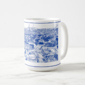 トビリシジョージアシティスケープ通り構造 コーヒーマグカップ (正面右)