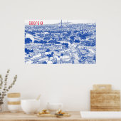 トビリシジョージアシティスケープ通り構造 ポスター (キッチン)