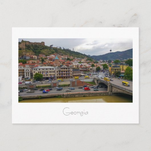 トビリシジョージアシティスケープ通り構造 ポストカード (正面)