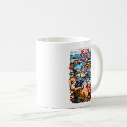 トビリシジョージアシティスケープ コーヒーマグカップ (正面右)