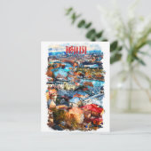 トビリシジョージアシティスケープ ポストカード (スタンド正面)