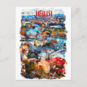 トビリシジョージアシティスケープ ポストカード (正面)