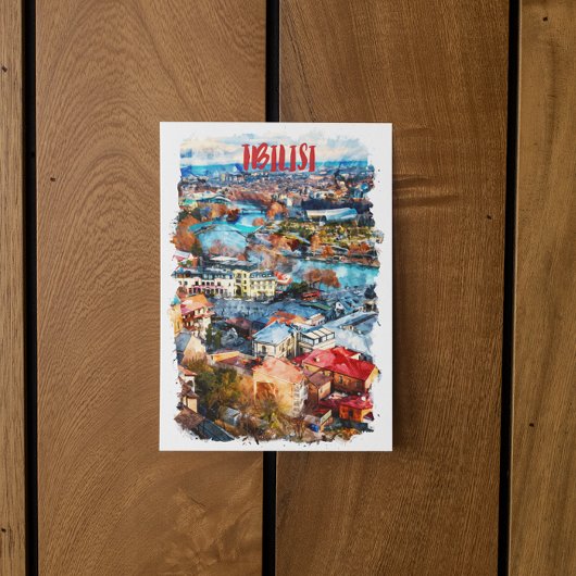 トビリシジョージアシティスケープ ポストカード