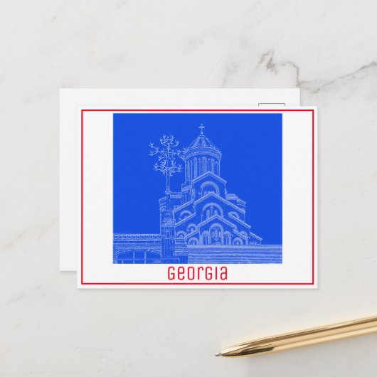 トビリシジョージアシティスケープSamebaアーキテクチャ ポストカード (正面/裏面インサイチュ)