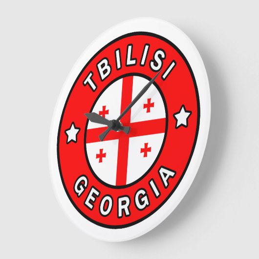 トビリシジョージア ラージ壁時計 (傾斜)