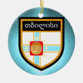 トビリシ国旗 セラミックオーナメント (正面)