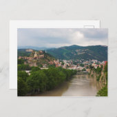 トビリシ川を流れるマウントヴァリ ポストカード (正面/裏面)