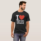 トビリシ市ハートグラフィックお土産旅行 Tシャツ (正面フル)