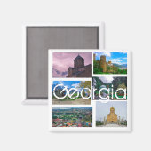 トビリシ・カズベギ・ボルジョミ・ジョージア建築 マグネット (正面/裏面)
