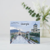 トビリシ・ジョージアの聖トリニティ大聖堂 ポストカード (スタンド正面)