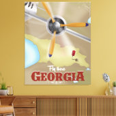 トビリシ・ジョージア・ヴィンテージ旅行ポスター キャンバスプリント (インサイチュ (リビング))