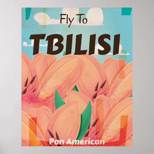 トビリシ・ジョージア・ヴィンテージ旅行ポスター ポスター (正面)