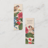 トビ、カーネーション、チョウのしおり スキニー名刺 (正面/裏面)