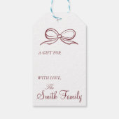 トピアリーウィズボウクリスマスシノワズリーラベル ギフトタグ (裏面)