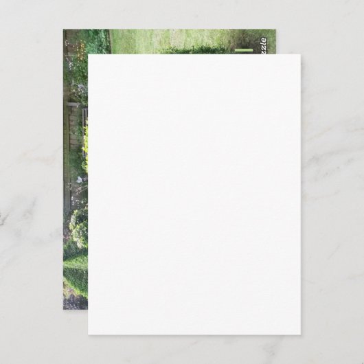 トピアリーガーデンカタツムリのメールかわいいおもしろいグリーン ポストカード (正面/裏面)