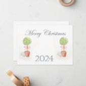 トピアリークリスマスカード ノートカード (正面/裏面インサイチュ)