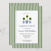 トピアリーズガーデンバースデーパーティー 招待状 (正面/裏面)