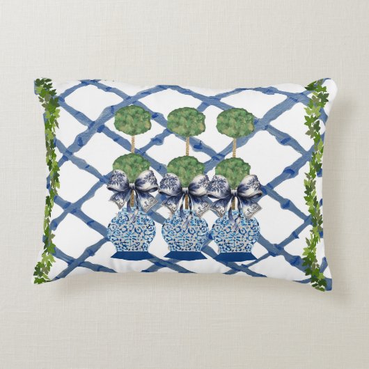 トピアリーチノイスリージンジャージャールランバー アクセントクッション (裏面)