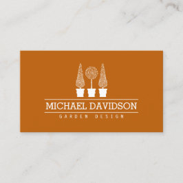 トピアリートリオガーデナー造園ダークオレンジ 名刺