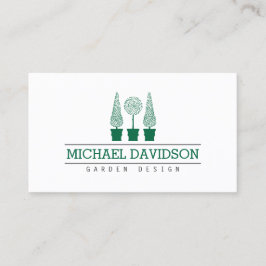 トピアリートリオガーデナー造園ダークグリーン 名刺
