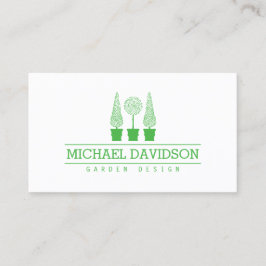 トピアリートリオガーデナー造園ブライトグリーン 名刺