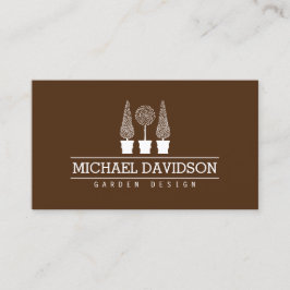 トピアリートリオガーデナー造園ブラウン 名刺