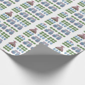 トピアリーピンク（犬）スタッフォード犬ジンジャージャー ラッピングペーパー (角)