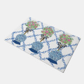 トピアリーブルーバラジンジャージャースジャースジャースジャームマット敷物 ドアマット (アングル)