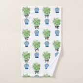 トピアリーブルーホワイトジンジャージャースバスタオルセット バスタオルセット (ハンドタオル)