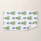 トピアリーブルーホワイトジンジャージャースバスタオルセット バスタオルセット (ハンドタオル)