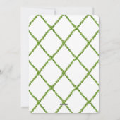 トピアリーモノグラムのバニーの写真のイースターの紋章 シーズンカード (裏面)