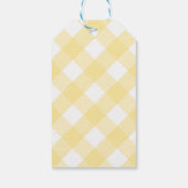 トピアリーラビットイエローグリーン春ベビーシャワー ギフトタグ (裏面)