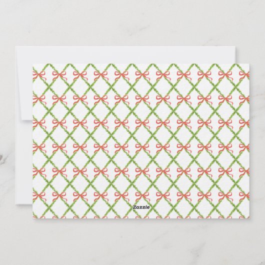 トピアリー名門私立校風のガーデンのクリスマスフォト シーズンカード (裏面)