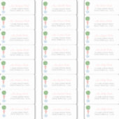 トピアリー名門私立校風のガールバプティスゲスト住所 シール (正面)