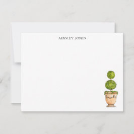 トピアリー水彩イラストレーション ノートカード