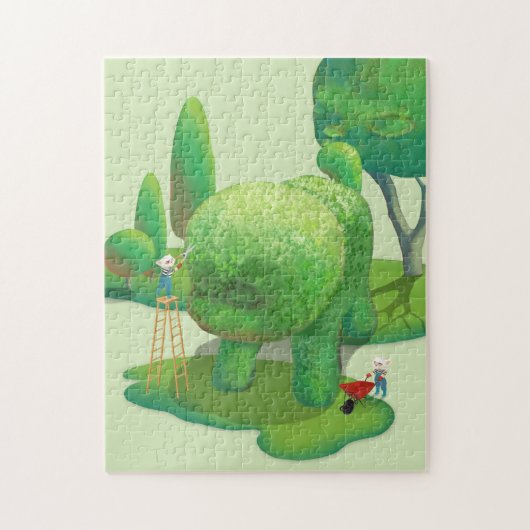 トピアリー犬 ジグソーパズル (縦)