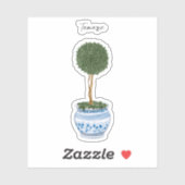 トピアリー独身のツリーChinoiserieビニールステッカー シール (シート)