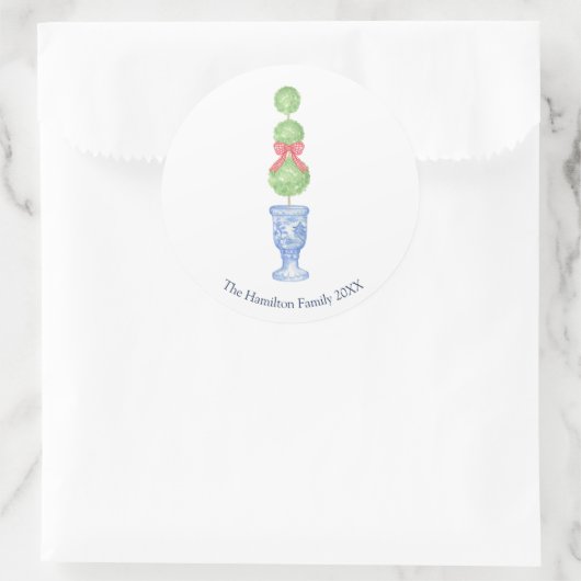 トピアリー コケッティ シノワーズリー クリスマス ステッカー (バッグ)