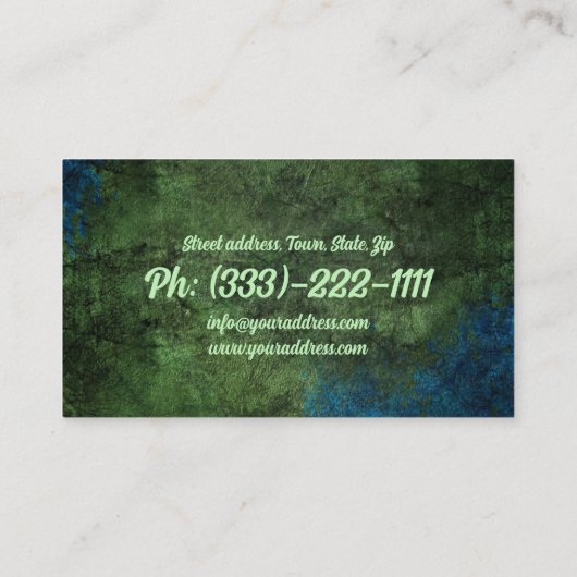 トピアリー&スカルプトカスタムシェイプ庭師サービス 名刺 (裏面)