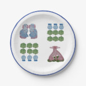 トピアリー(犬)スタッフォードドッグジンジャージャー ペーパープレート (正面)