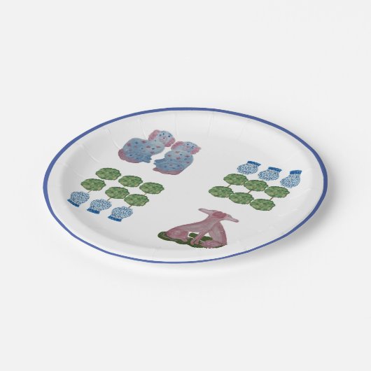 トピアリー(犬)スタッフォードドッグジンジャージャー ペーパープレート (アングル)