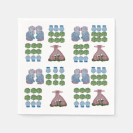 トピアリー（犬）スタッフォードドッグズジンジャージャー スタンダードカクテルナプキン