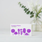 トピアリー – 紫オンホワイト 名刺 (スタンド正面)