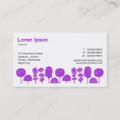 トピアリー – 紫オンホワイト 名刺 (裏面)