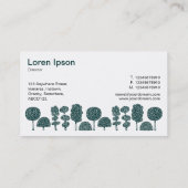 トピアリー – Dk Moss Green on White 名刺 (裏面)