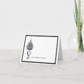 トピエレガントアフローラ花瓶カスタムの折り空白の畳み ノートカード (正面)